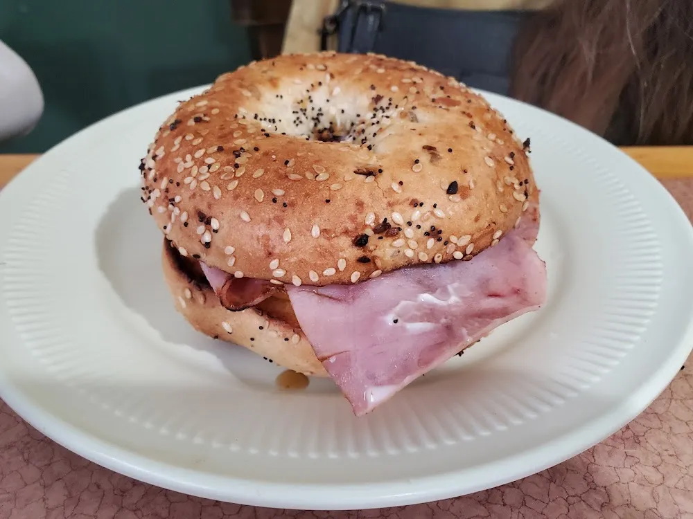 Ham Egg and Cheese Bagel